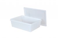 Fish Tubs/Food Storage Bins 25lb 11.5" x 15.5" x 5", Pack of 10 Deep Bases with Lids